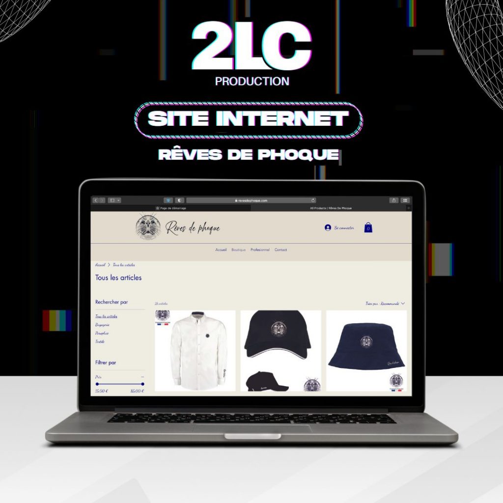 2LC Production - Site internet e-commerce - Rêves de Phoque